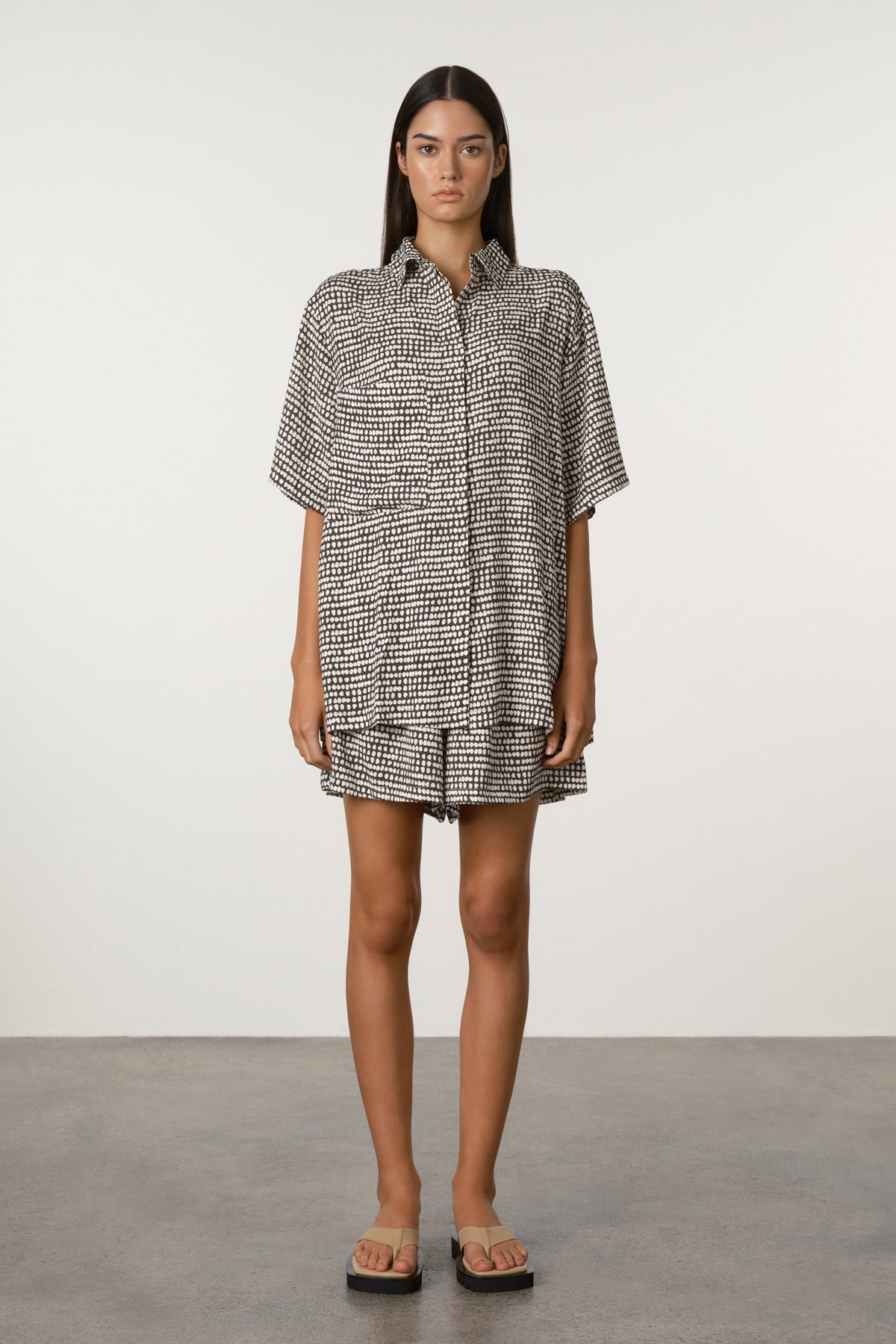Spot Tencel Shirt
