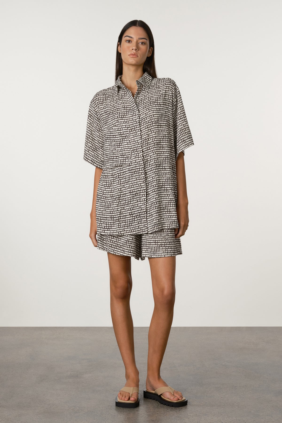Spot Tencel Shirt