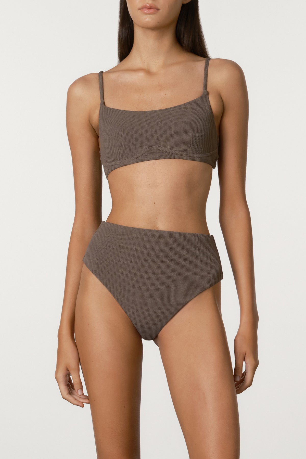 Waffle Bralette - Carob