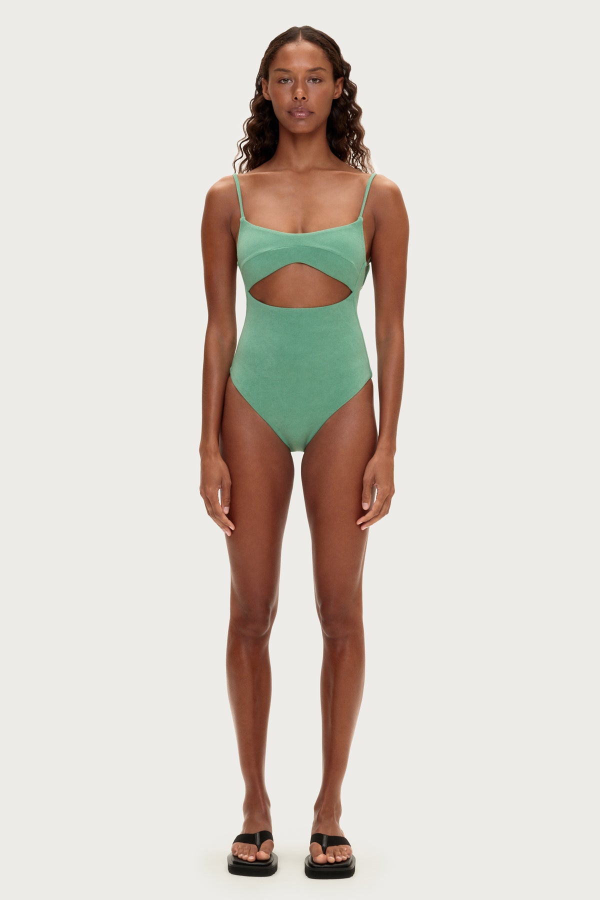 Towelling One Piece - Green