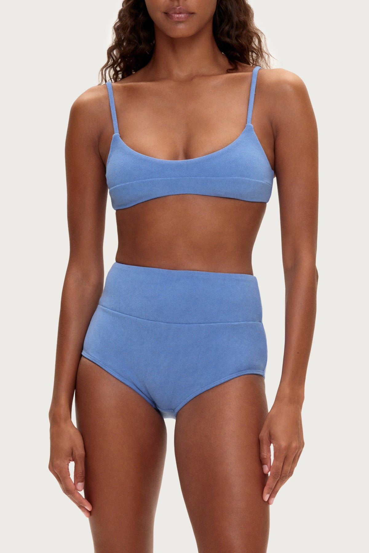 Towelling Boy Short - Blue