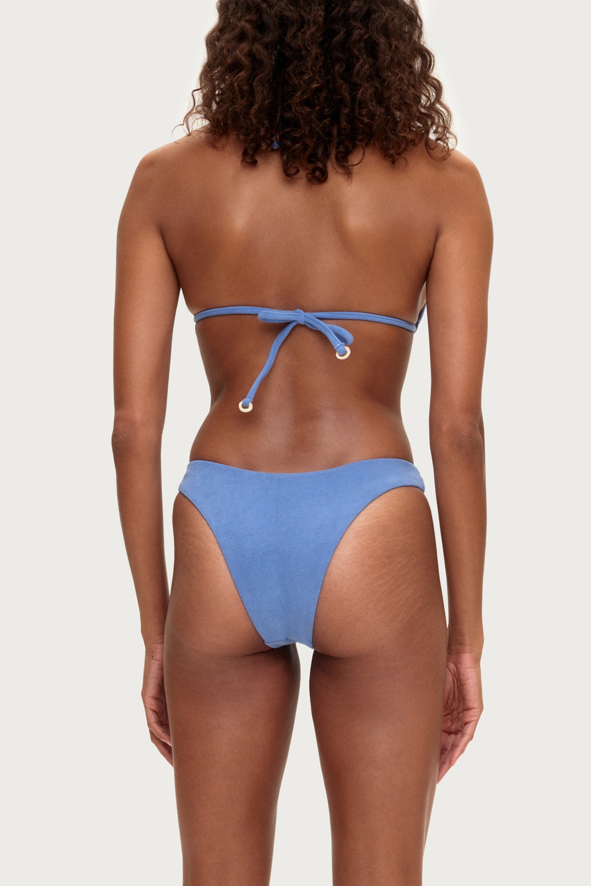 Towelling Triangle Top - Blue