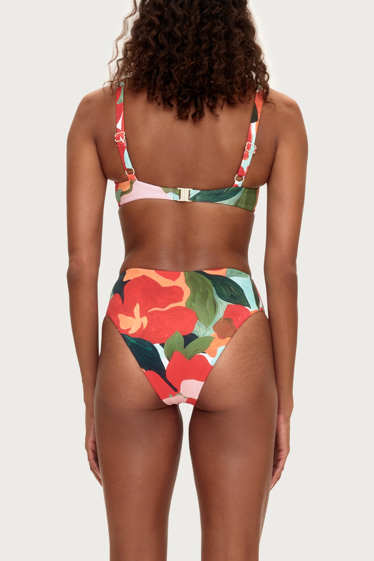 Bra Cup Top - Red Floral