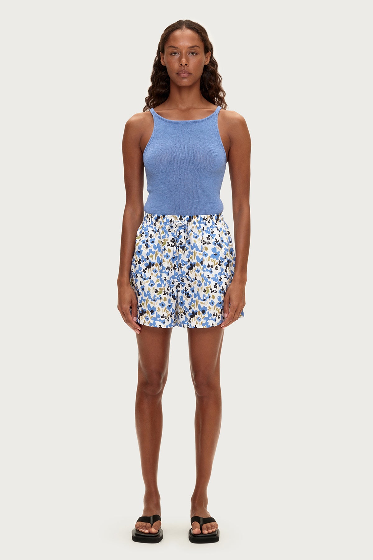 Cotton Short - Blue Floral