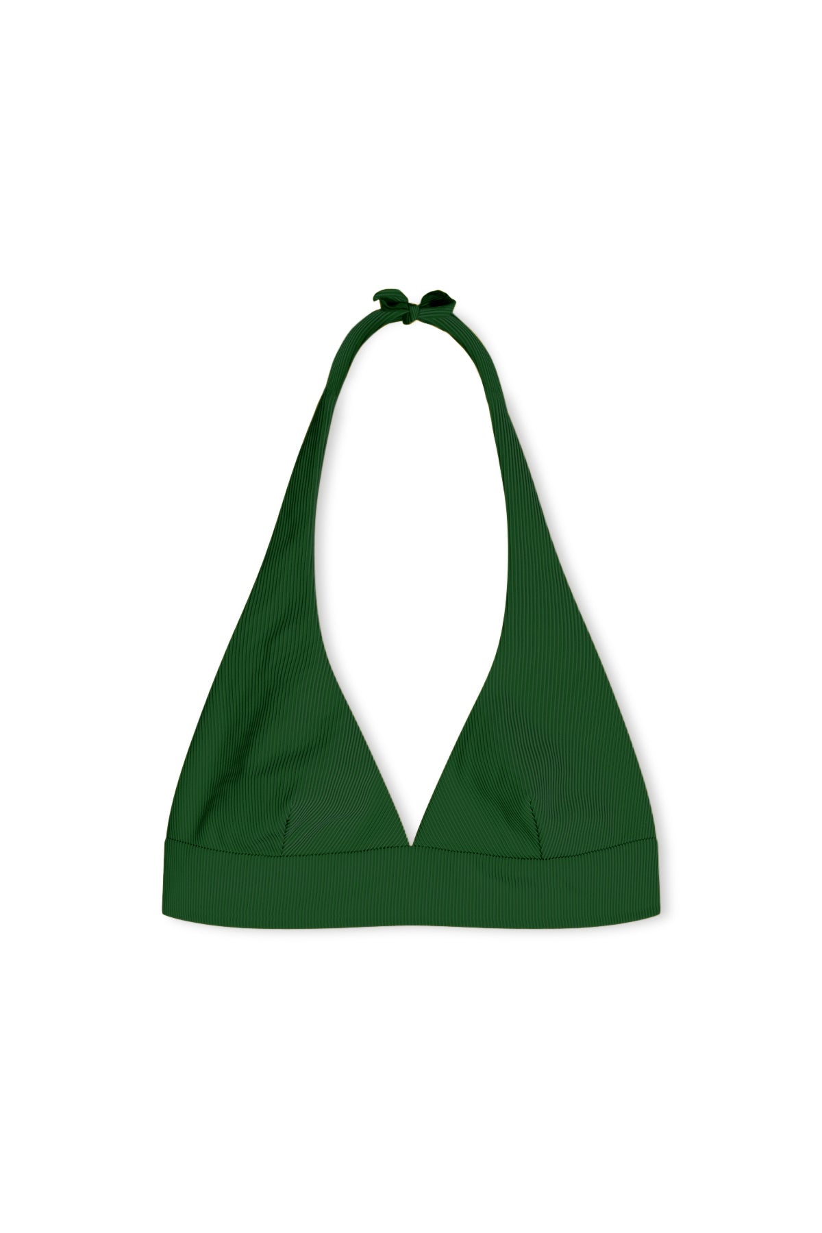 Signature Stripe Halter Top - Tallow Green