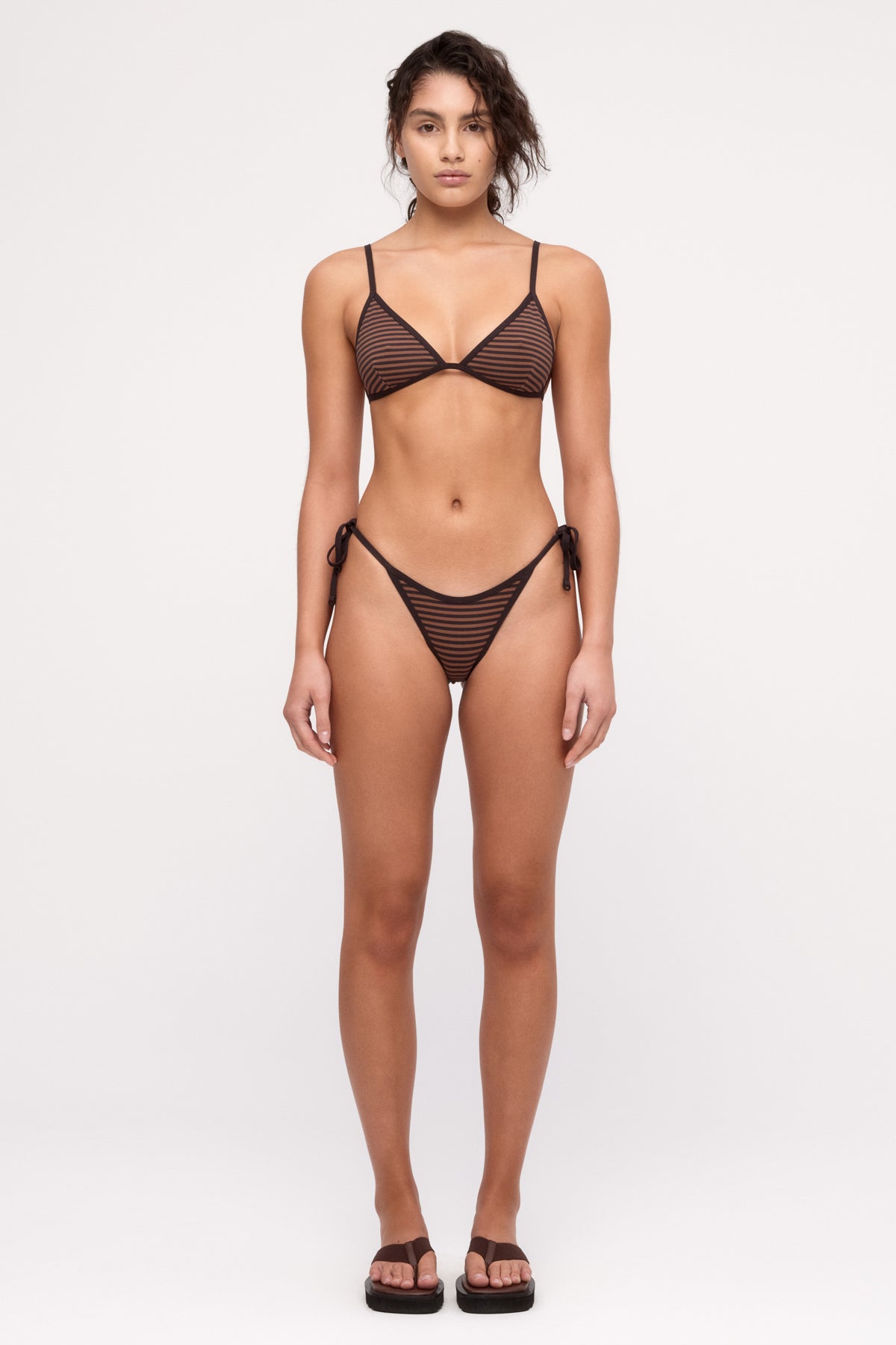 Triangle Top - Brown Stripe