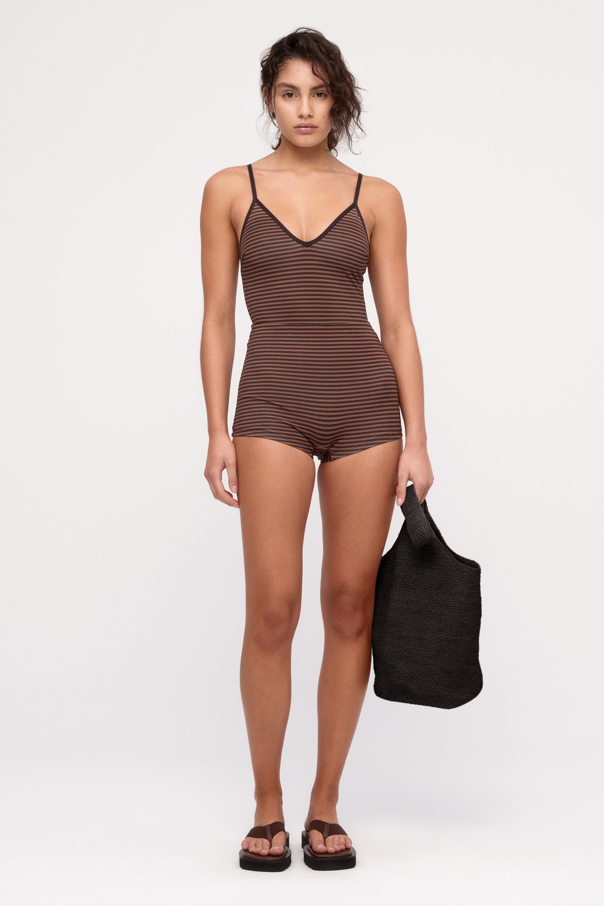 Bodysuit - Brown Stripe