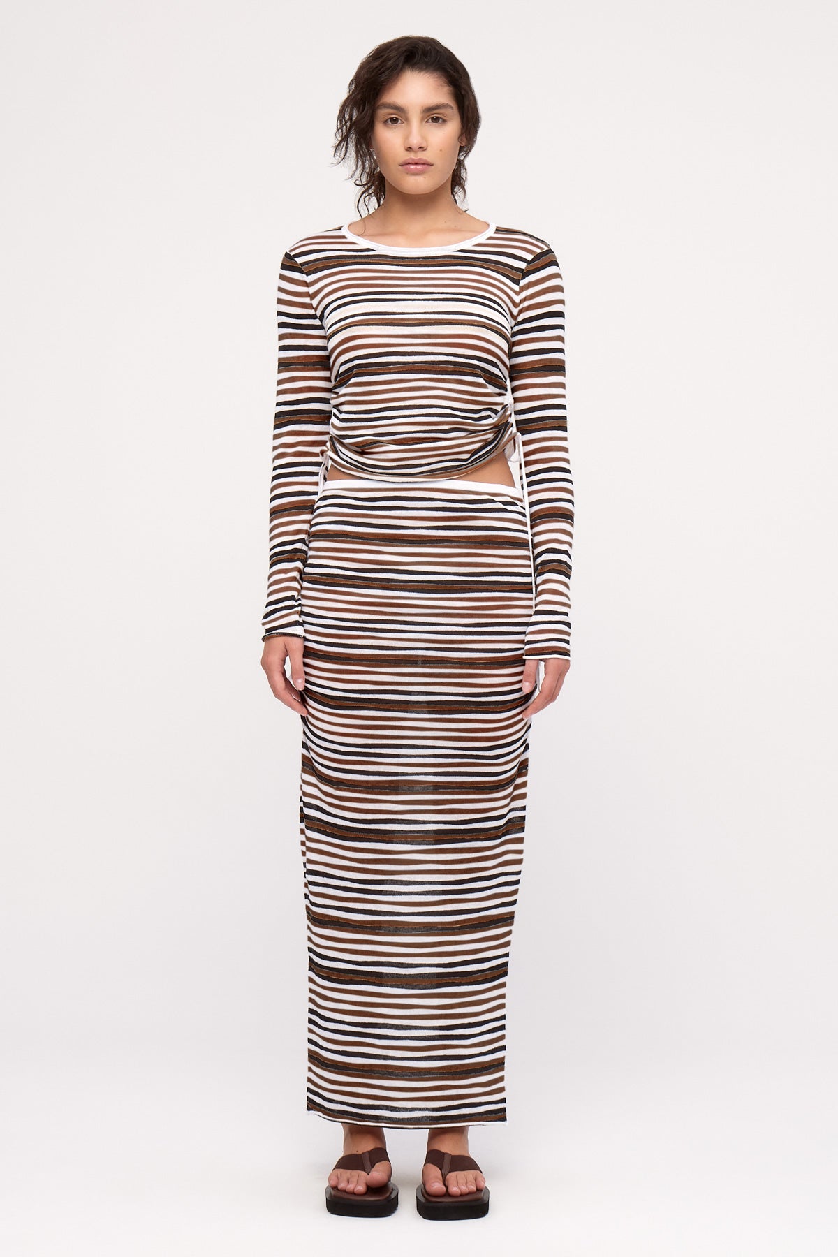 Knit Skirt - Black Stripe