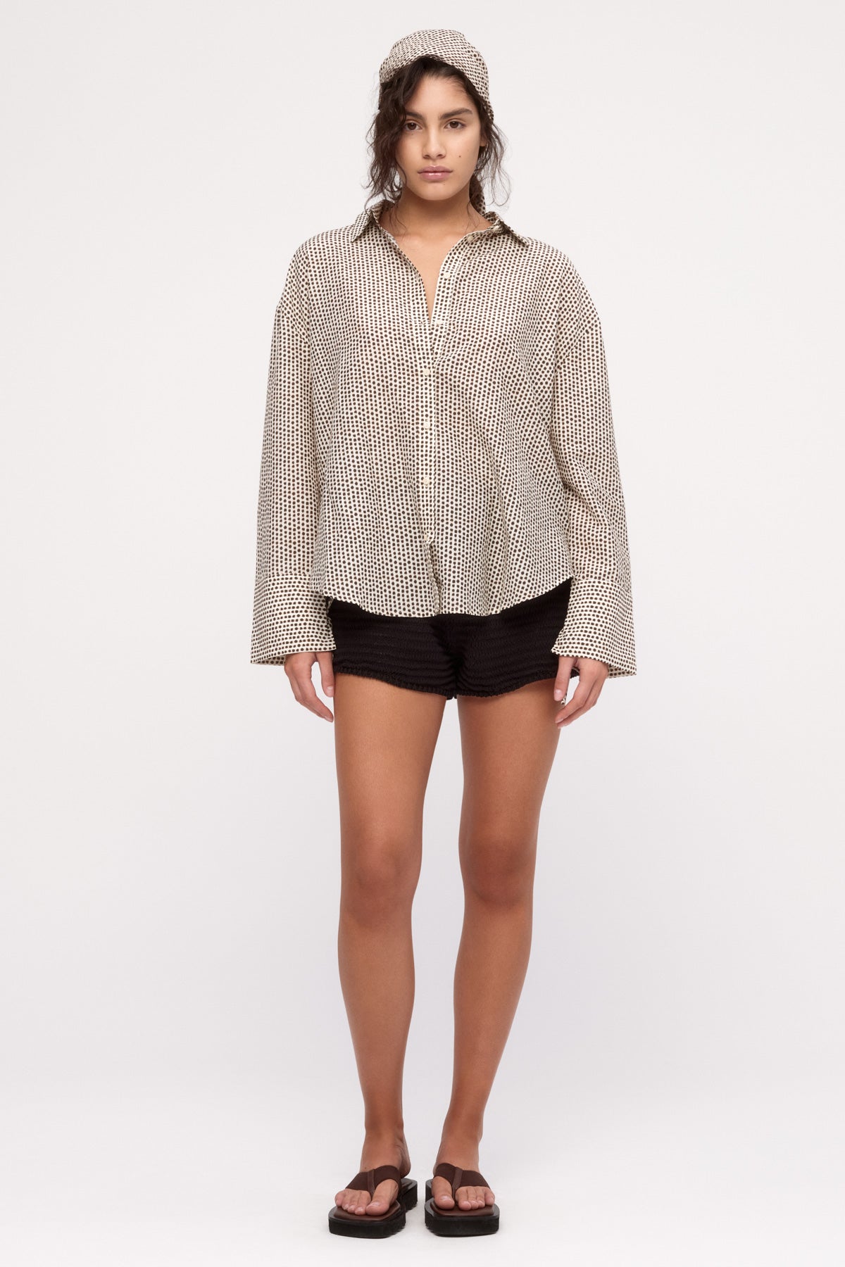 Cotton Silk Shirt - Natural Spot