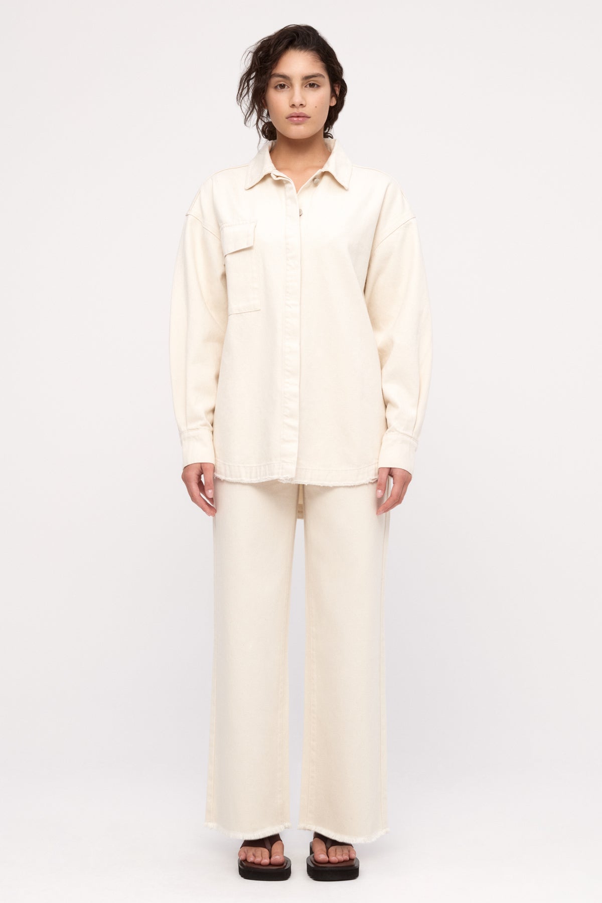 Organic Mid Rise Jean - Coconut