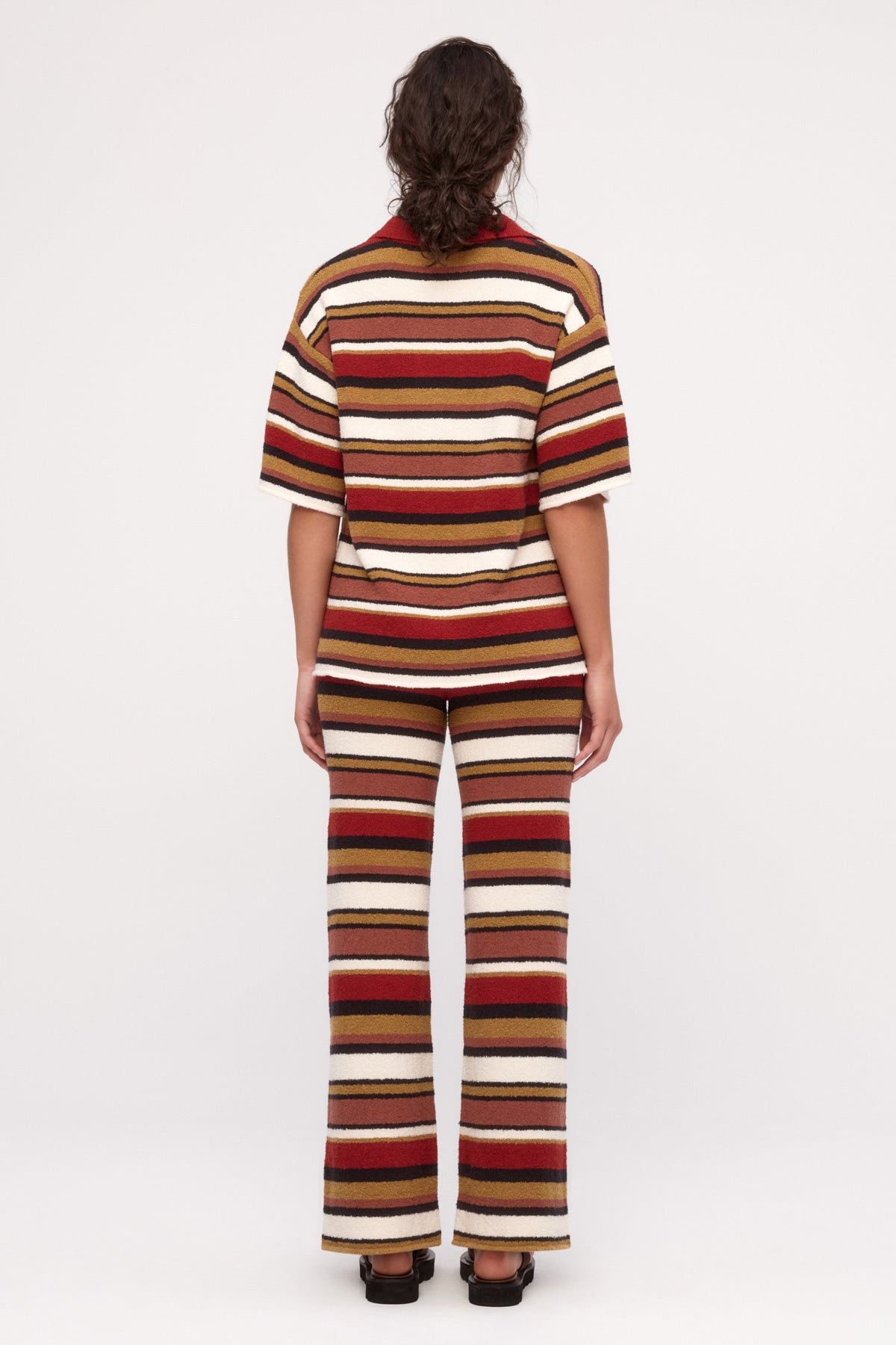 Textured Knit Shirt - Earth Red