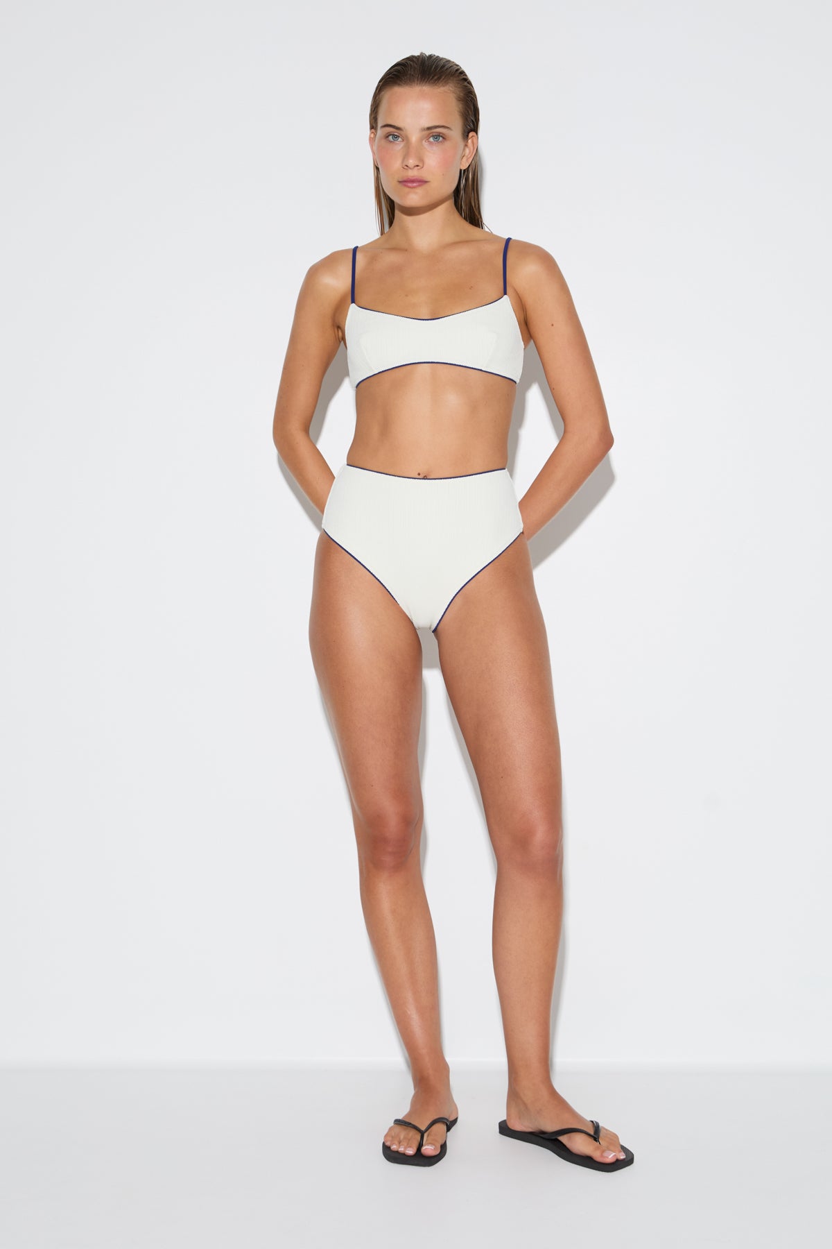 Crinkle High Full Brief - Coconut