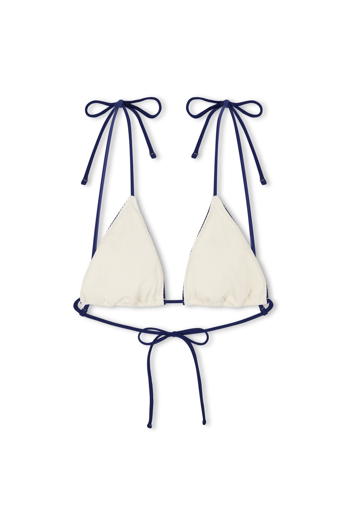 Crinkle Tie Triangle Top - Coconut
