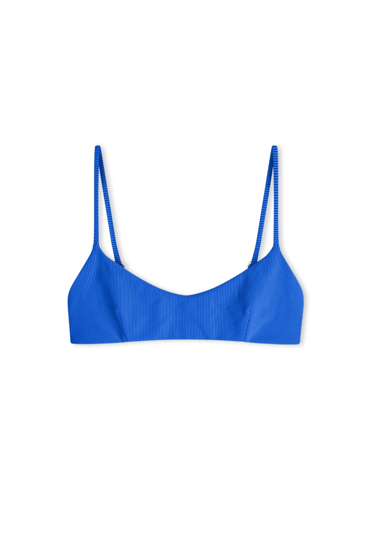 Signature Stripe Minimal Bralette Top - Pacific Blue