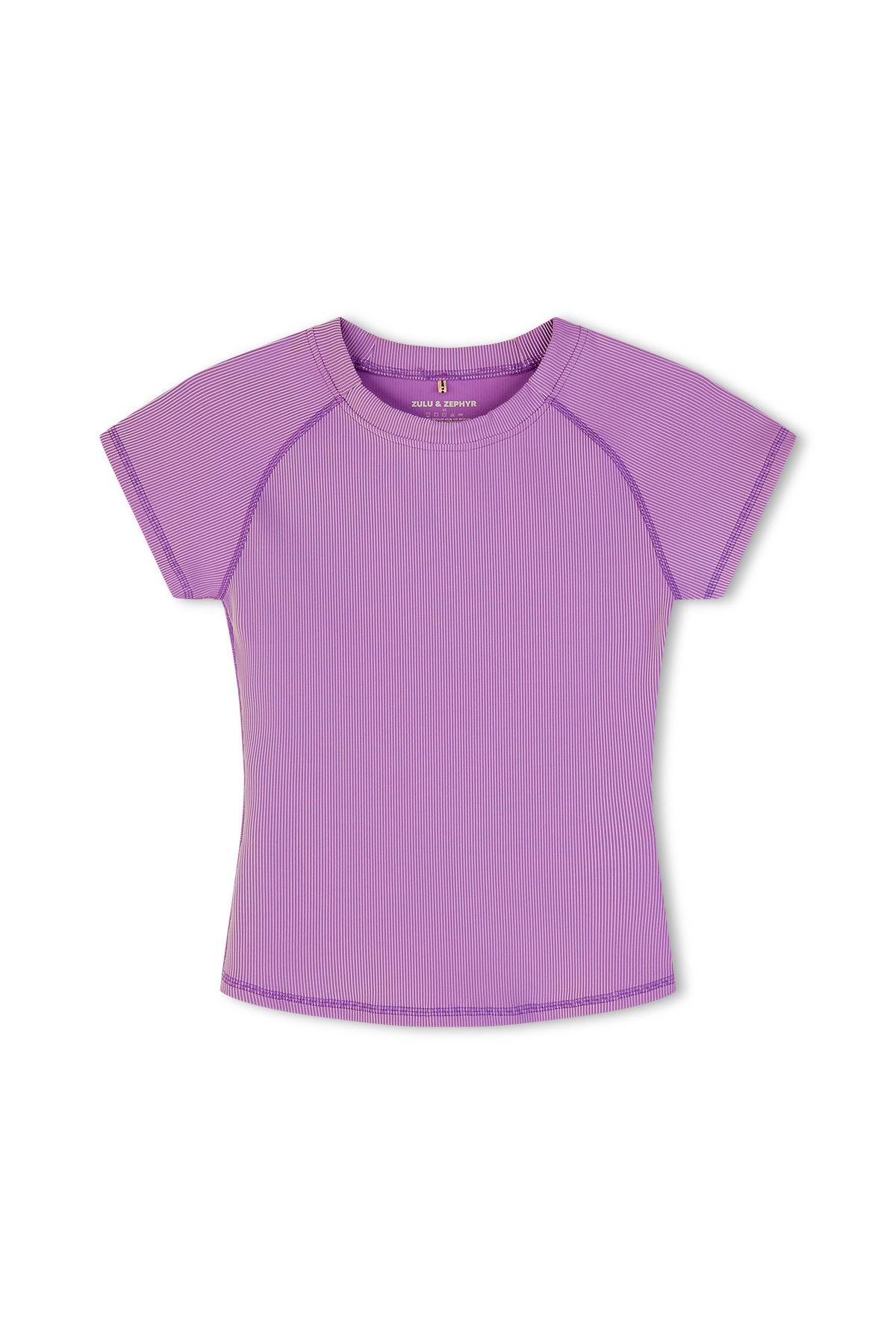 Mini Stripe Short Sleeve Rashie - Lilac