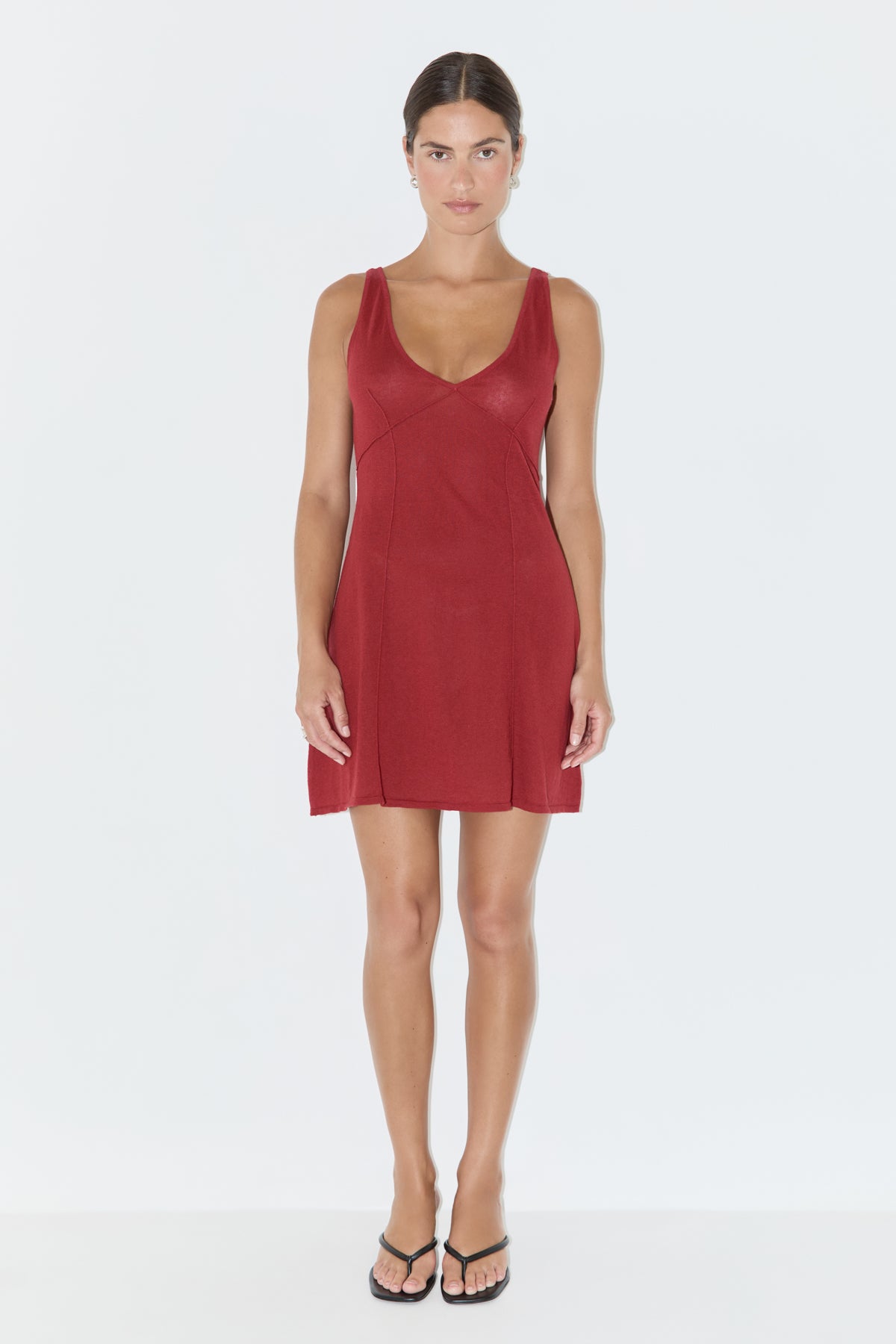 Mini Dress - Red Knit