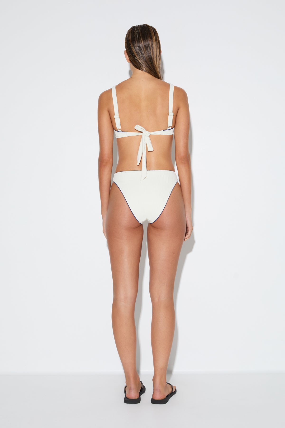Crinkle High Cut Brief - Coconut