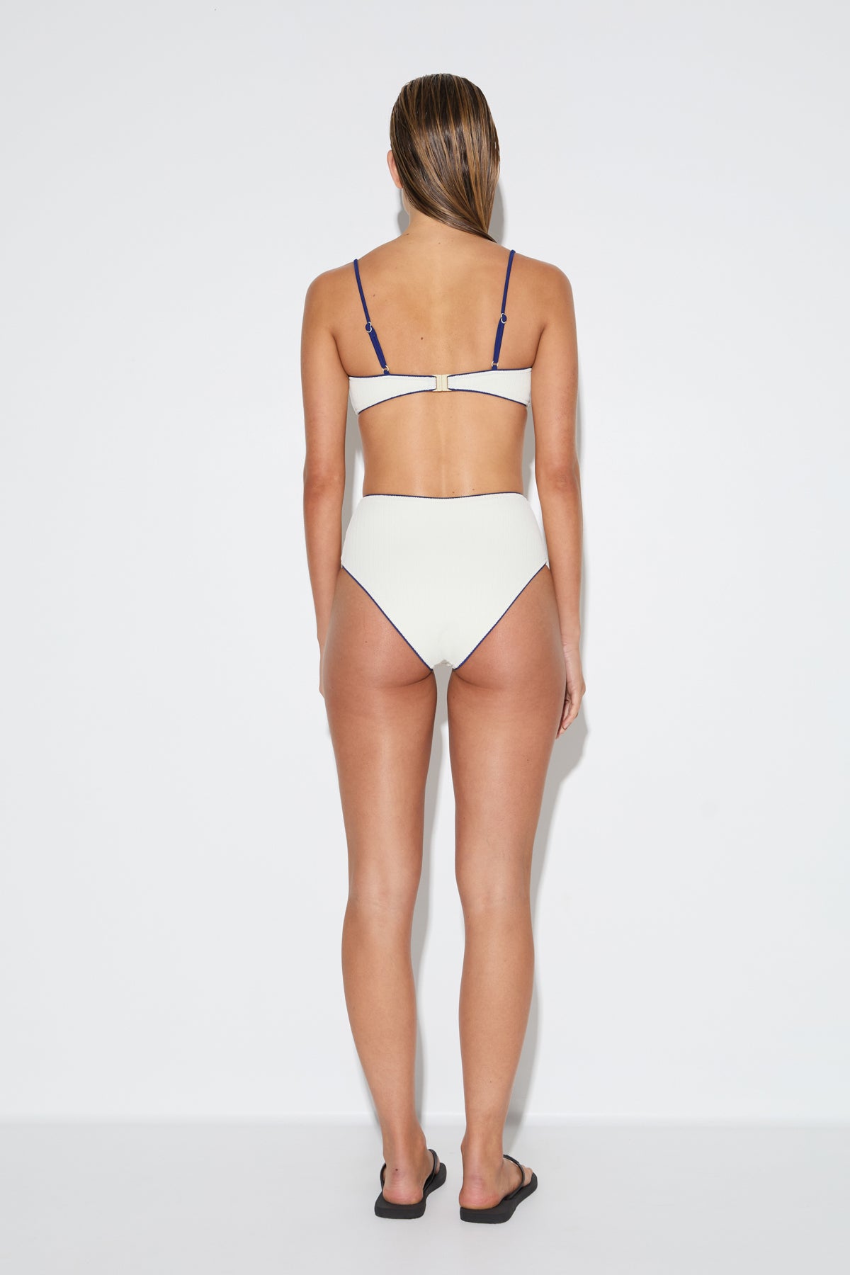 Crinkle Minimal Bralette Top - Coconut