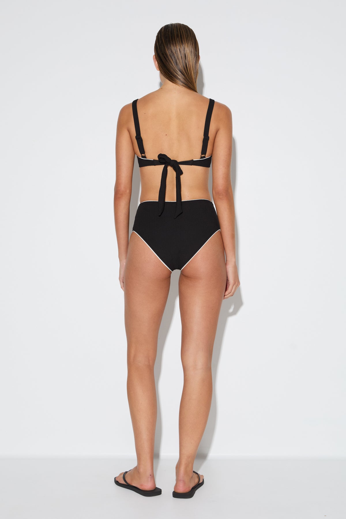 Crinkle High Full Brief - Black