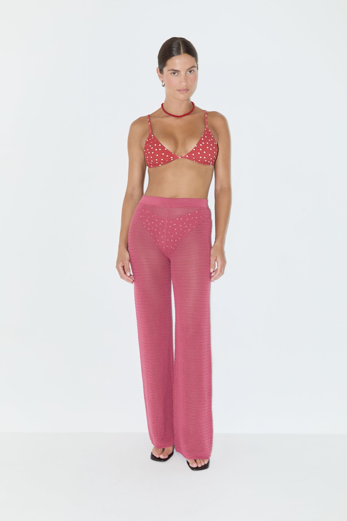 Cotton Knit Pant - Berry