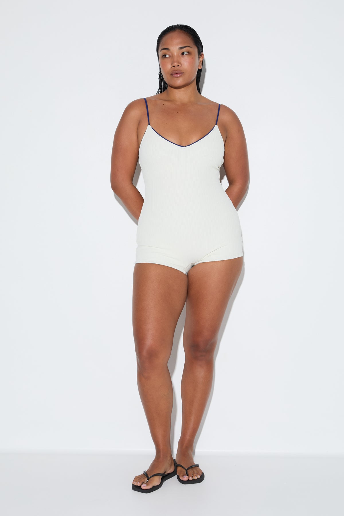 Crinkle Bodysuit - Coconut