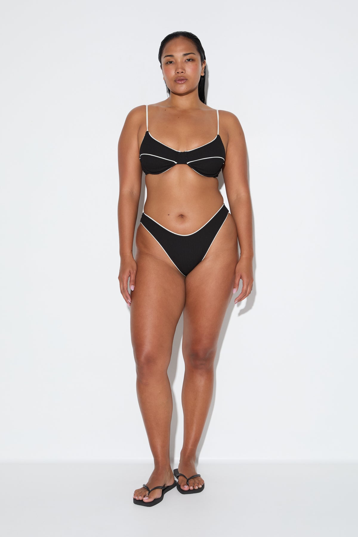 Crinkle Curve Brief - Black
