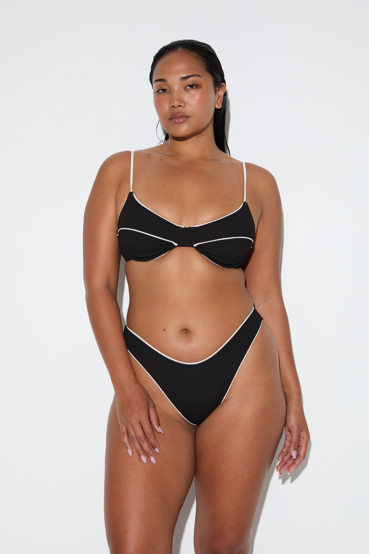 Crinkle Curve Brief - Black