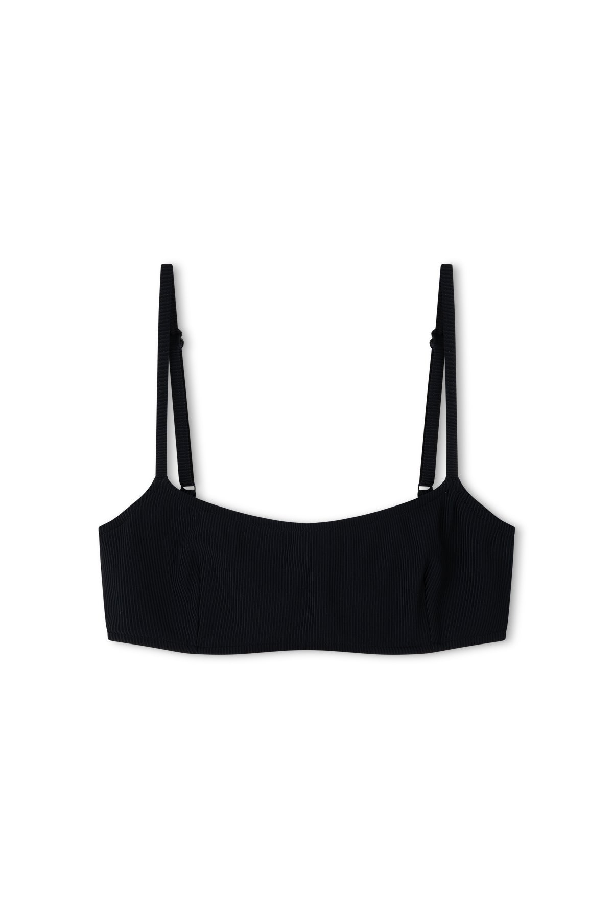 Signature Stripe Bralette Top - Black