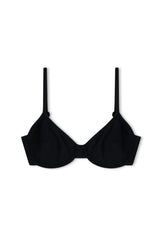 Signature Stripe Balconette Bra Cup Top - Black