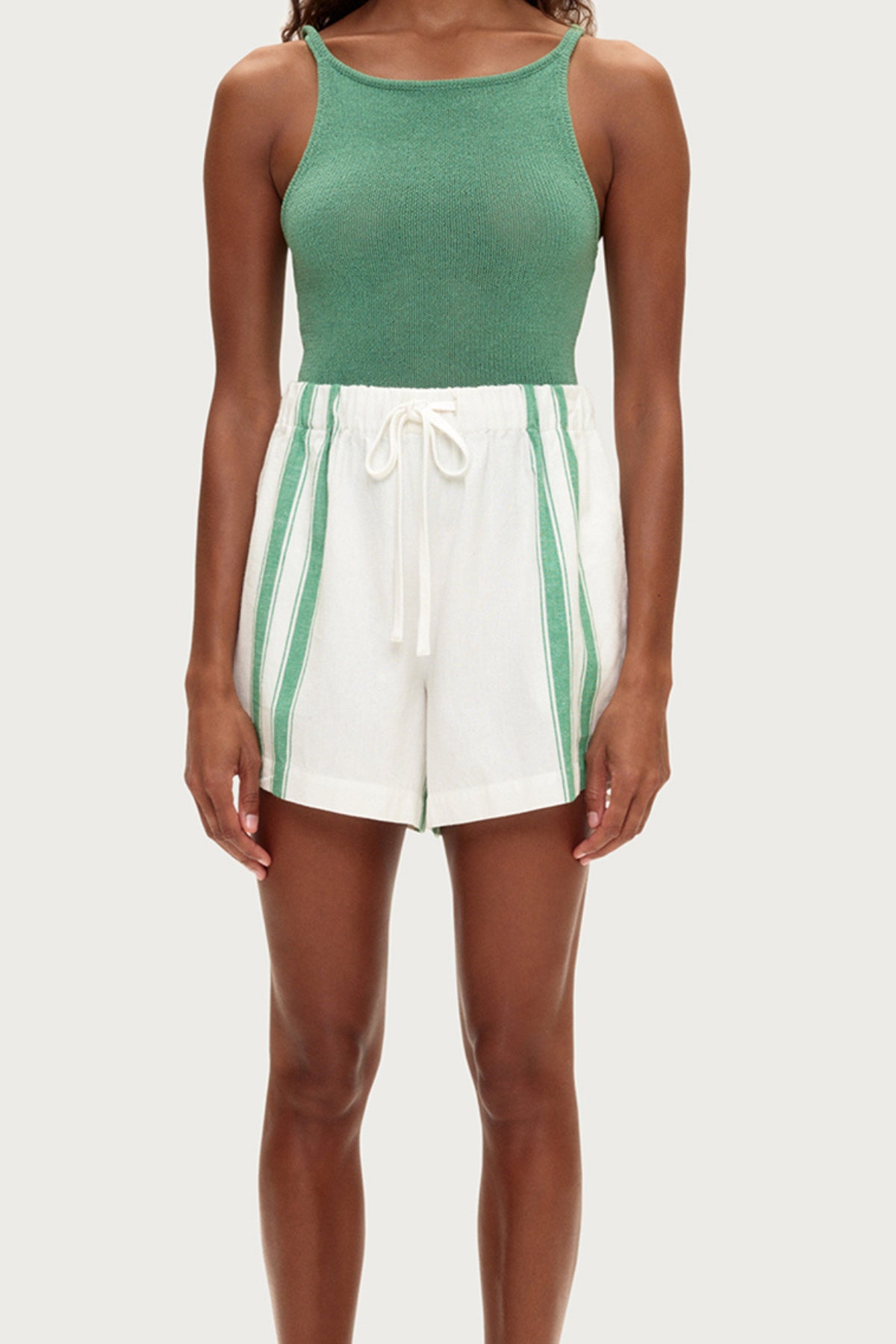 Textured Knit Tank - Green