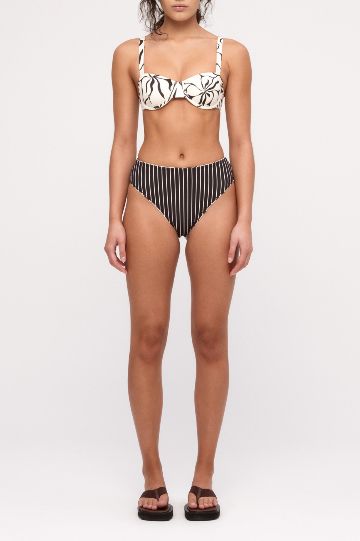 Bra Cup Top - Cream Flower