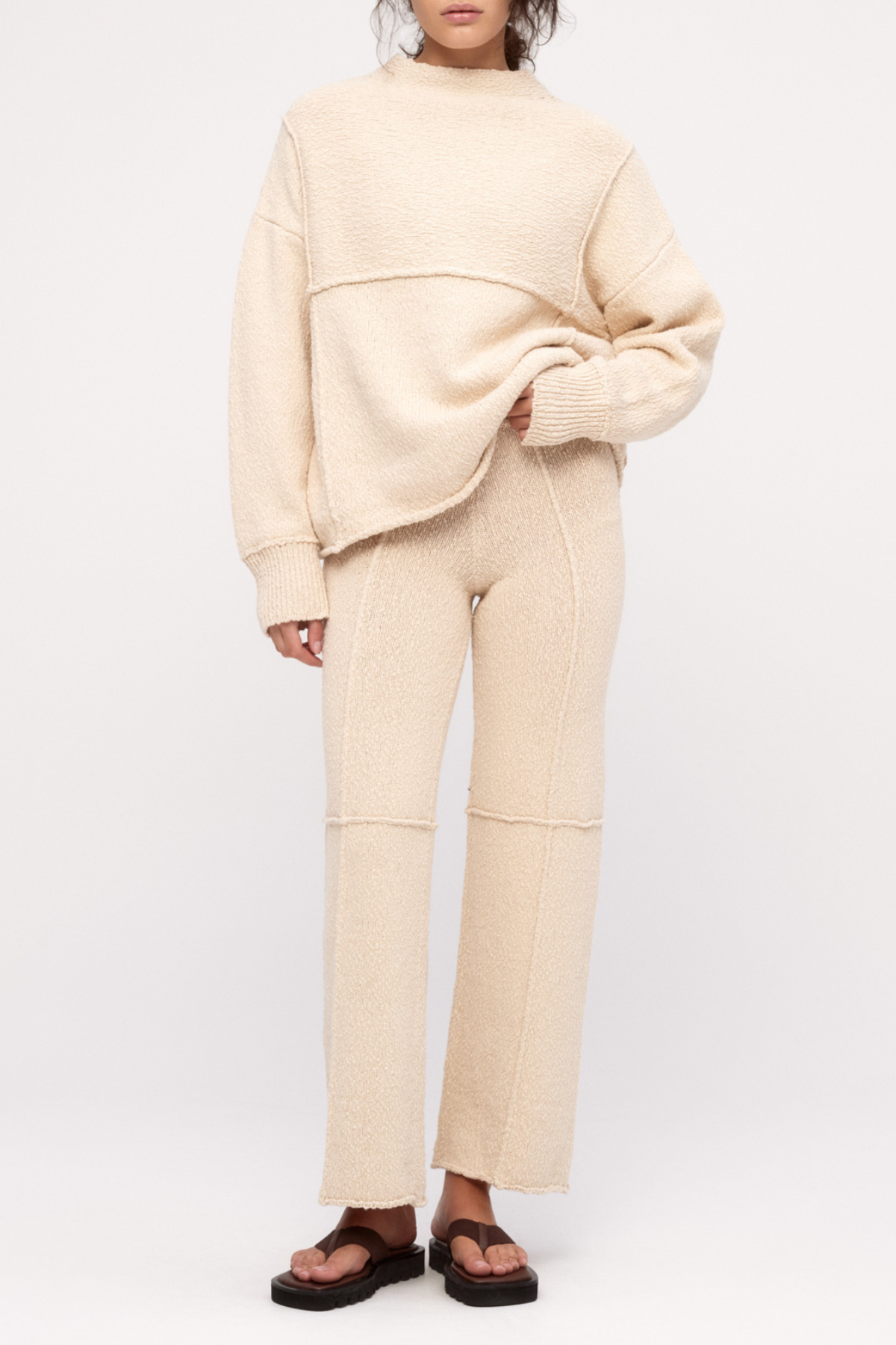 Boucle Knit Jumper - Coconut