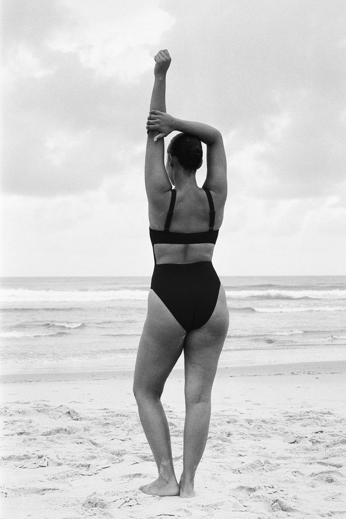 Signature Stripe Bikini One Piece - Black
