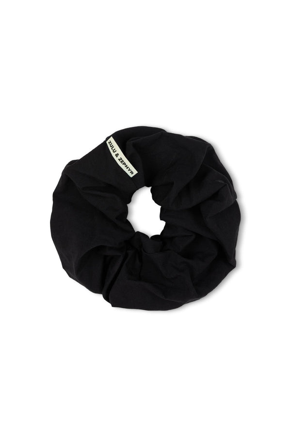 Large Cotton Scrunchie - Black