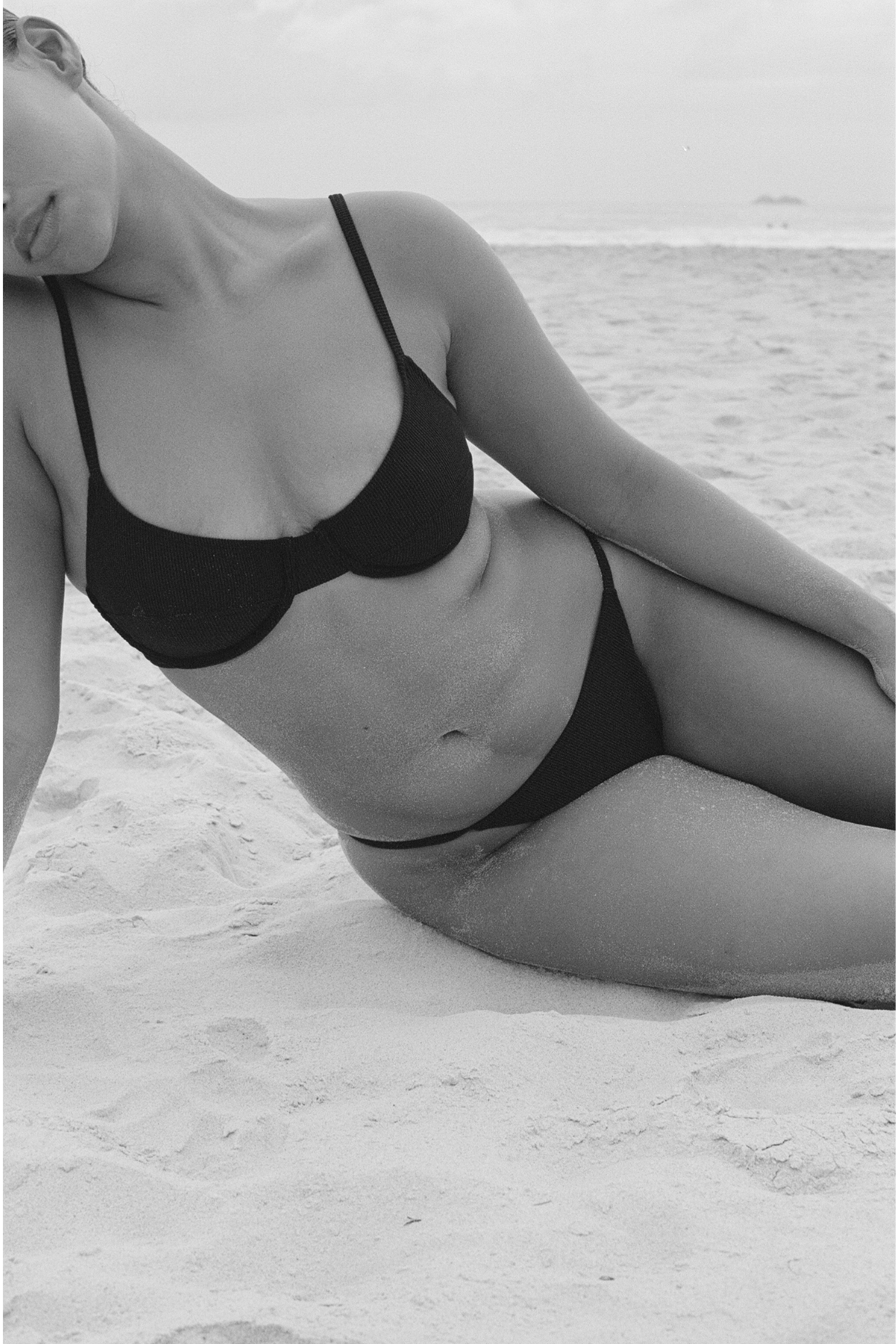 Signature Stripe Balconette Bra Cup Top - Black
