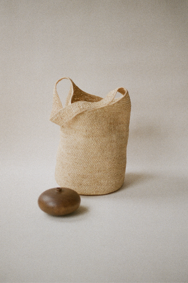 Raffia Bucket Bag - Natural