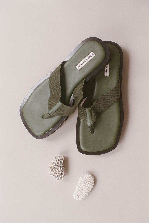 Zulu & Zephyr Thong - Forest Green