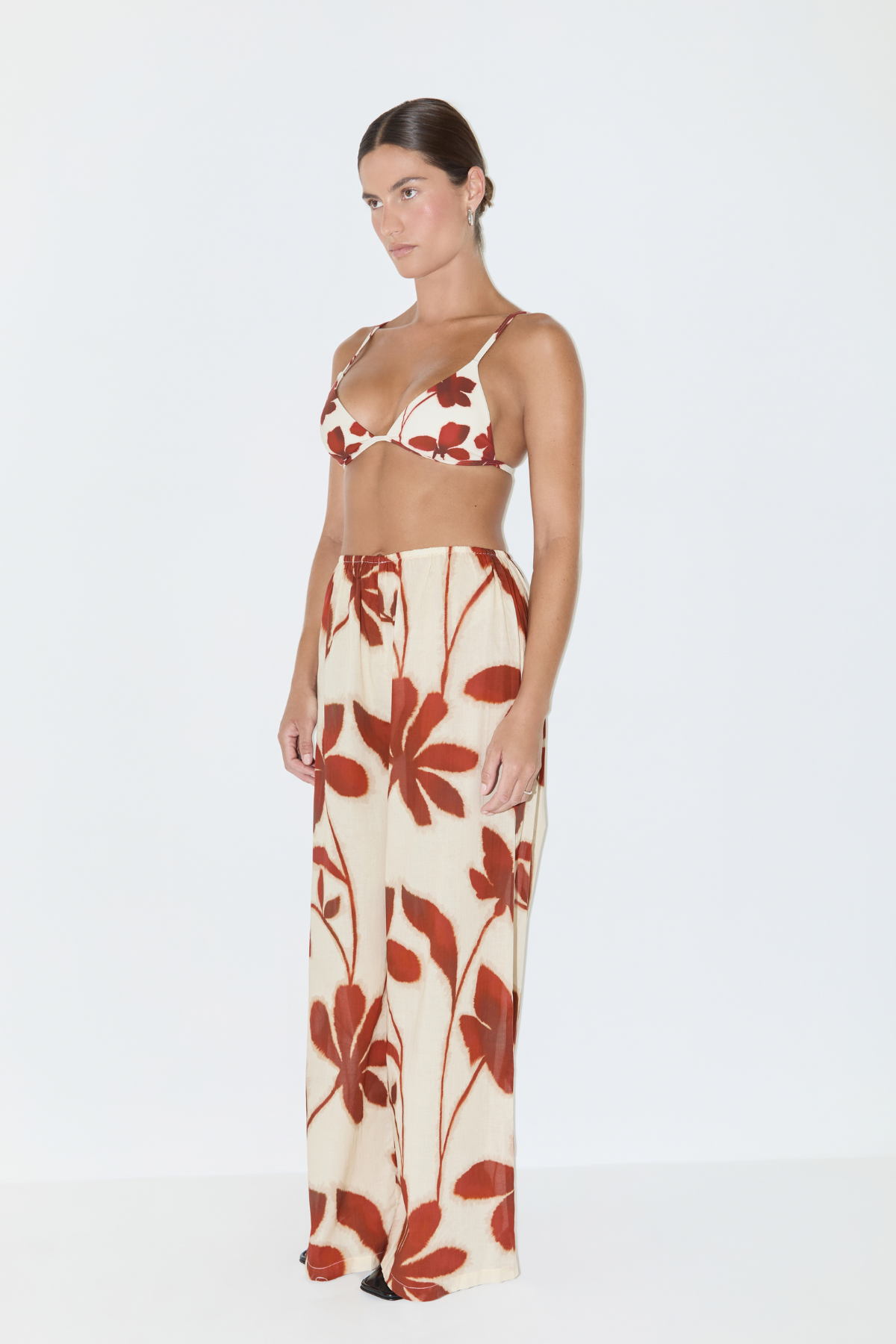 Triangle Top - Ruby Floral