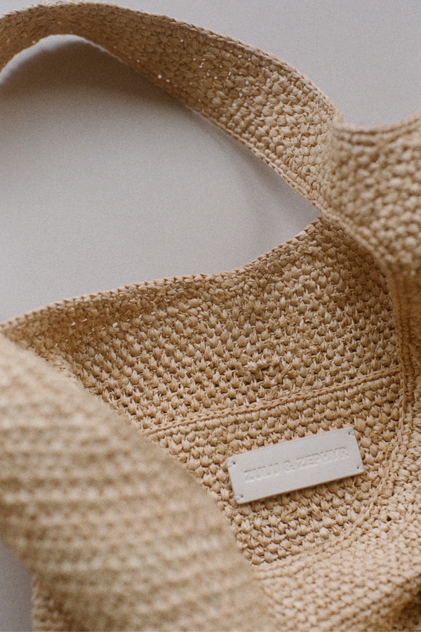 Raffia Bucket Bag - Natural