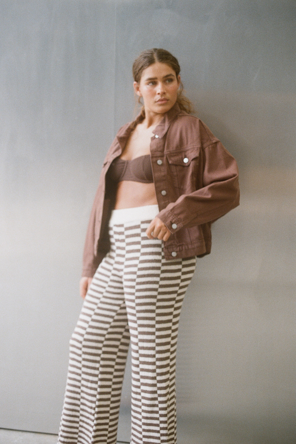 Recycled Denim Jacket - Cocoa