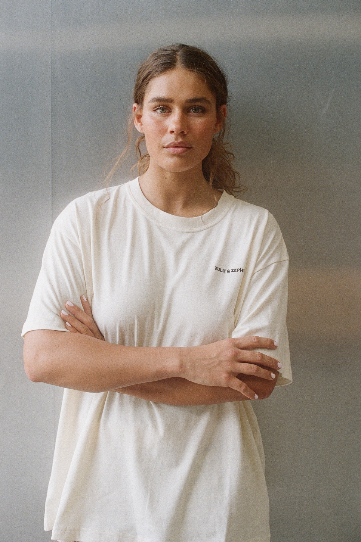 Zulu & Zephyr Logo Hemp Tee - Warm White