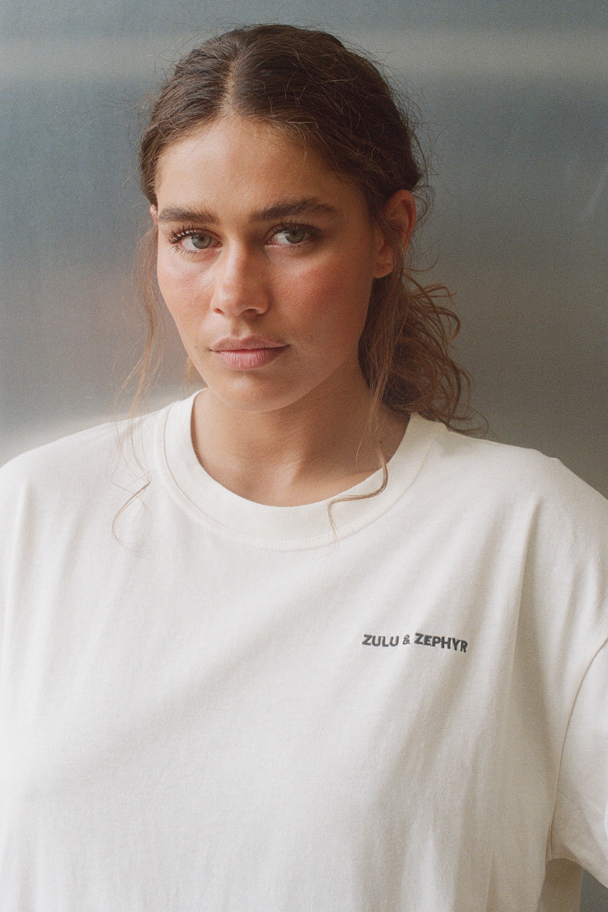 Zulu & Zephyr Logo Hemp Tee - Warm White