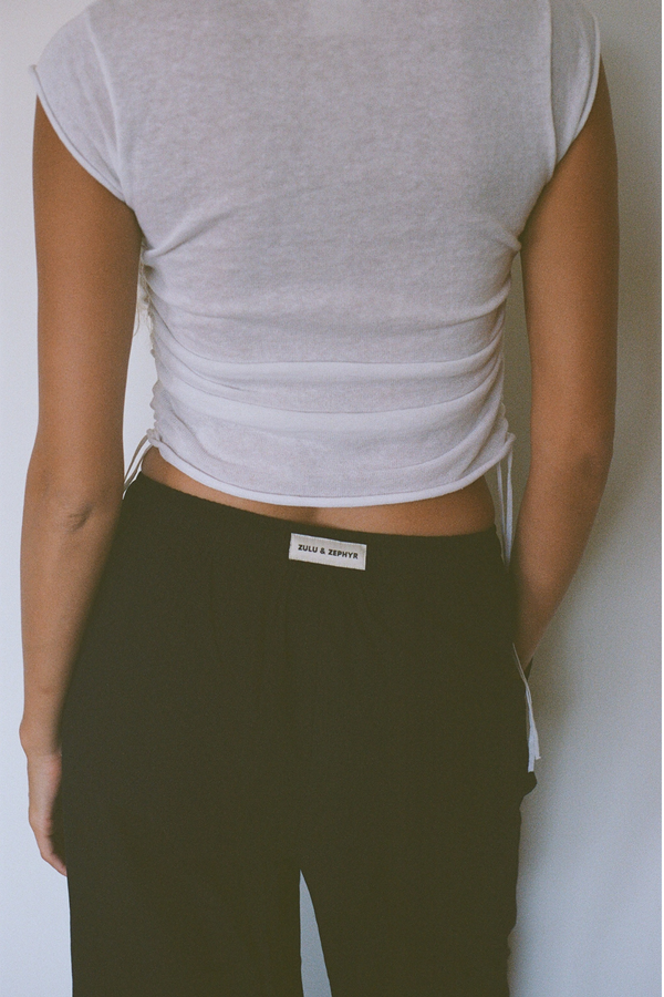 Cotton Poplin Pant - Black