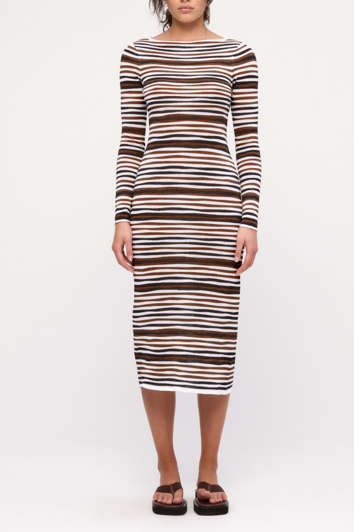 Knit Dress - Black Stripe