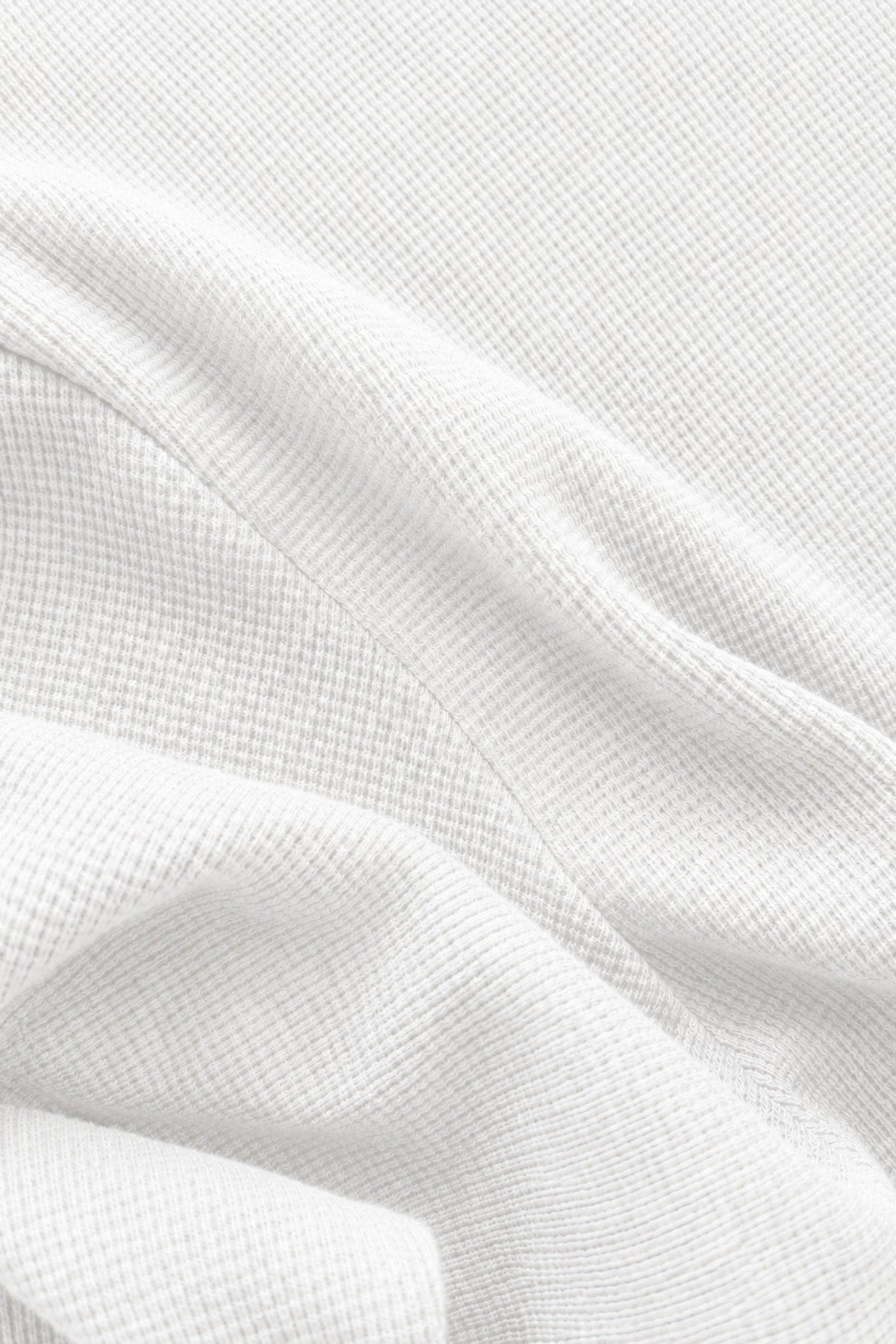 Waffle Textured Sport Sweat Shirt - White