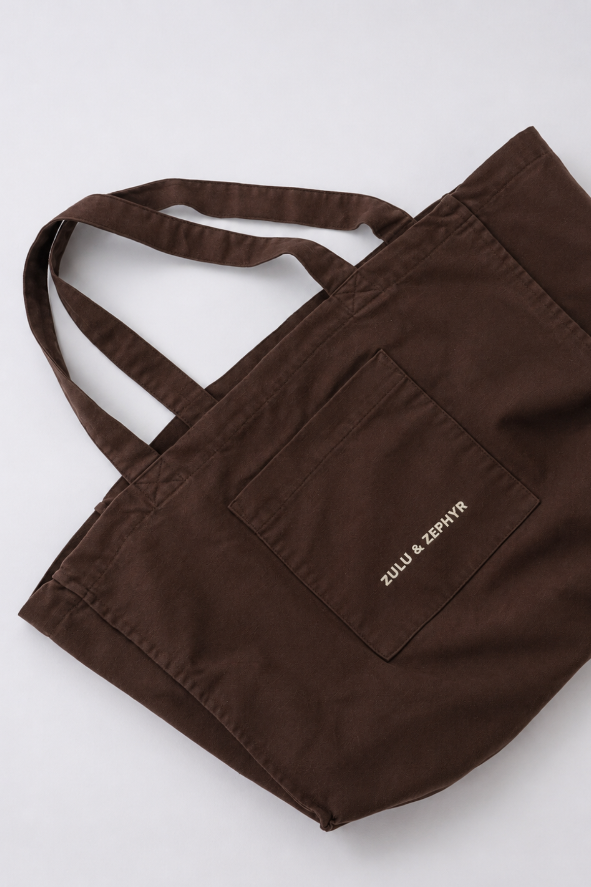 Cotton Canvas Tote Bag - Chocolate