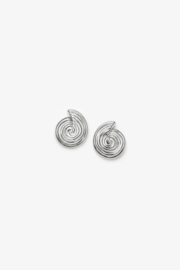 Spiral Small Stud Earrings - Silver
