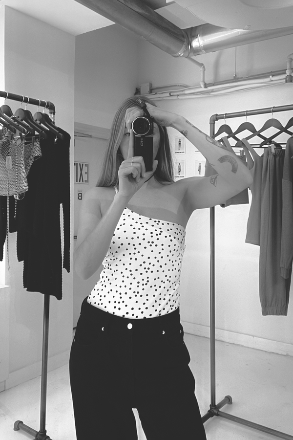 One Shoulder One Piece - Black Spot