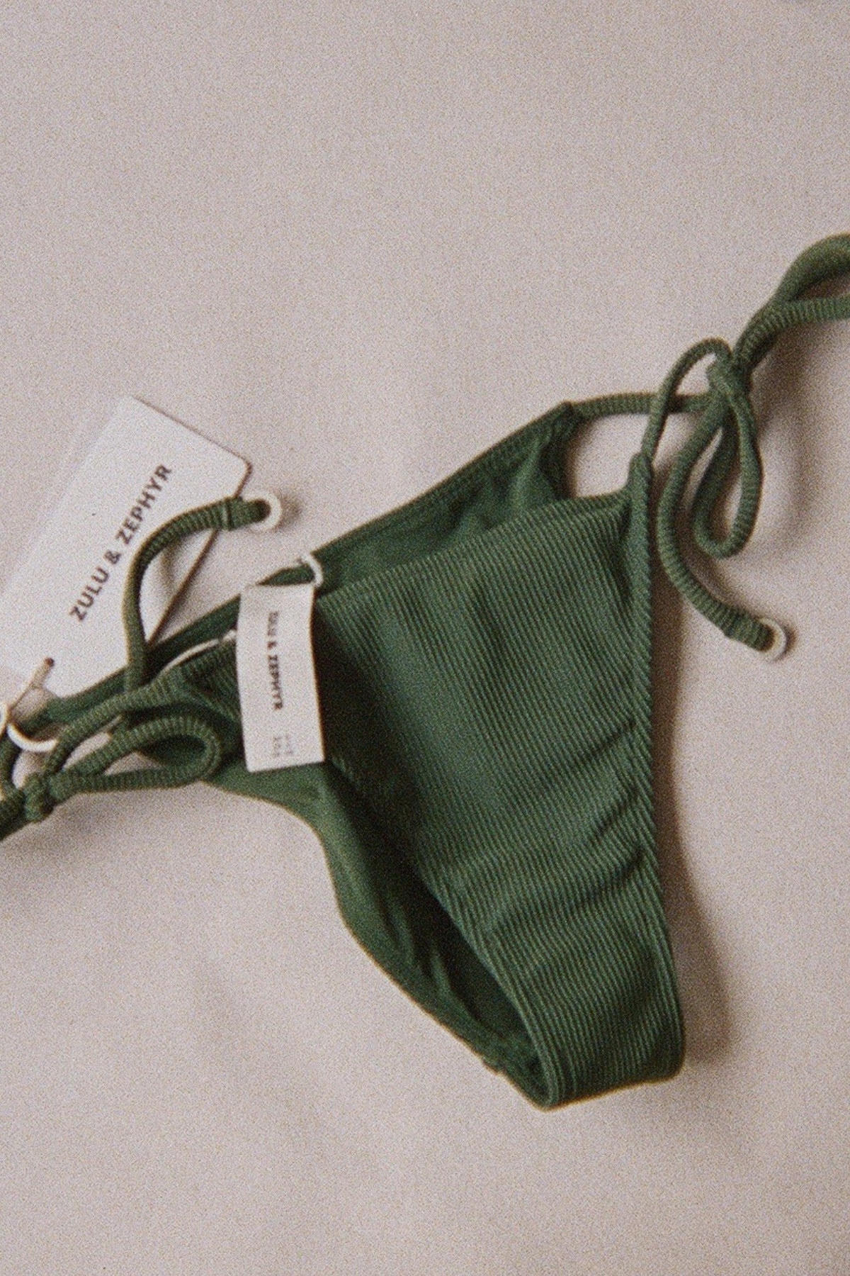 Signature Stripe Hipster Tie Brief - Tallow Green