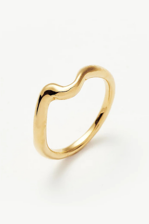 Molten Wave Stacking Ring - Gold